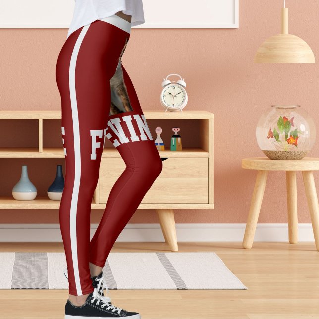 Personalised Deep Red Cute Siamese Cat Pet Photo Leggings (Creator Uploaded)