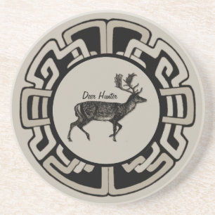 Personalised Deer Hunter Medallion Coaster