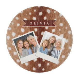 Personalised Deer Print Neutral Aesthetic Gifts Cutting Board