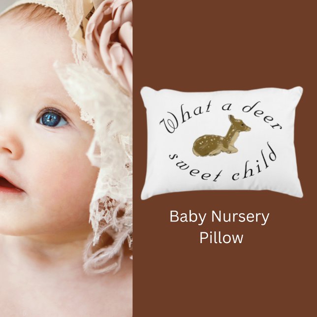 Personalised Deer Sweet Child_Woodland  Decorative Cushion (Creator Uploaded)