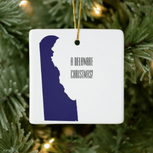 Personalised Delaware Christmas Ornament