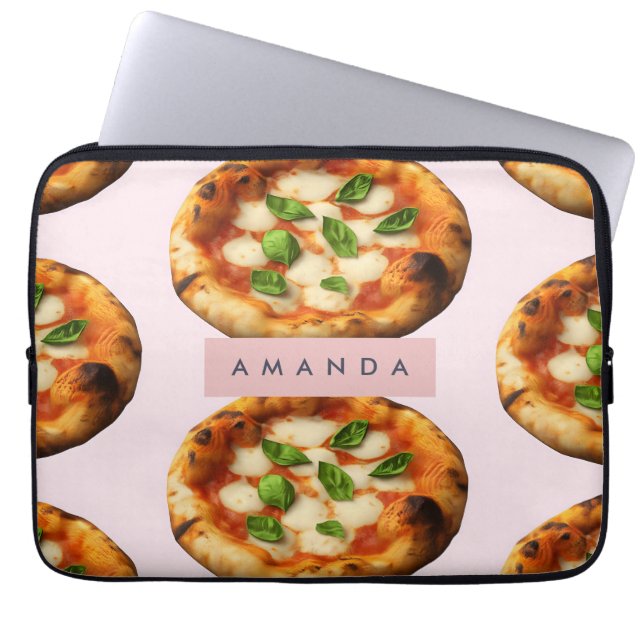Personalised Delicious Pizza Design Laptop Sleeve (Front)