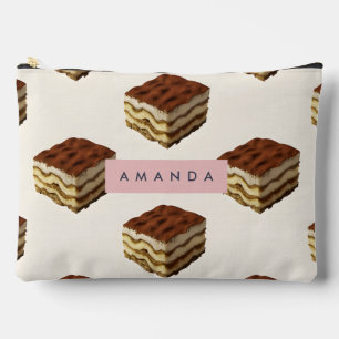 Personalised Delicious Tiramisu Dessert Pattern Accessory Pouch