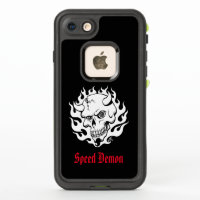 Personalised Demon Skull in Flames