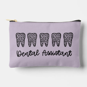 Personalised Dental Assistant Leopard Print Tooth Accessory Pouch