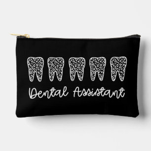 Personalised Dental Assistant Leopard Print Tooth Accessory Pouch