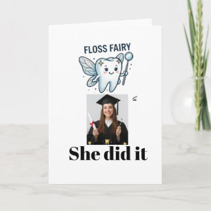 Personalised Dental Hygienist Graduation Floss Fai Card