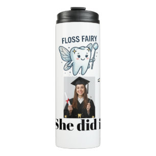 Personalised Dental Hygienist Graduation Floss Fai Thermal Tumbler