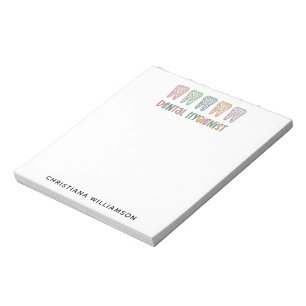 Personalised Dental Hygienist Leopard Print teeth Notepad