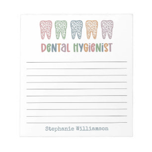 Personalised Dental Hygienist   RDH Dentist Cute Notepad