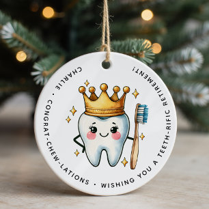Personalised Dentist Retirement Gift Ceramic Ornament