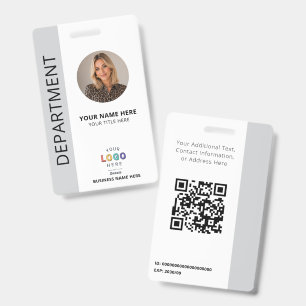 Personalised Department Photo and Logo Business ID Badge