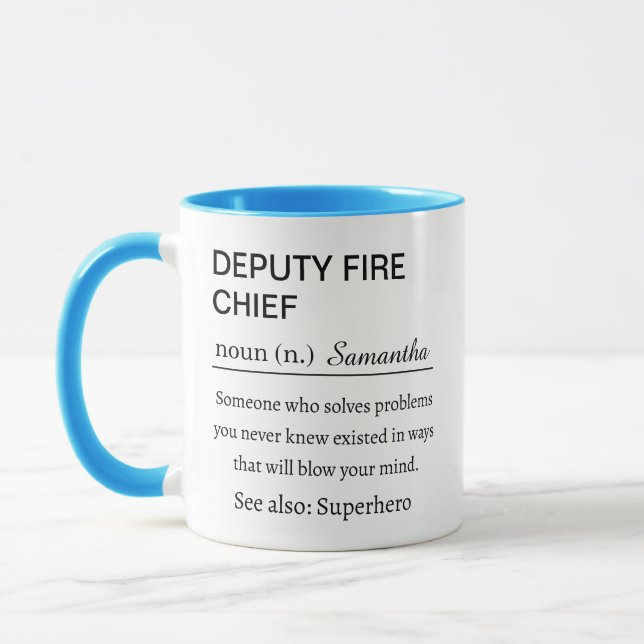 Personalised Deputy Fire Chief  Definition Mug (Left)