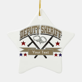 Personalised Deputy Sheriff Ceramic Ornament