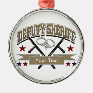 Personalised Deputy Sheriff Metal Tree Decoration