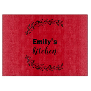 Personalised Design Customisable Red Coloured Cutting Board