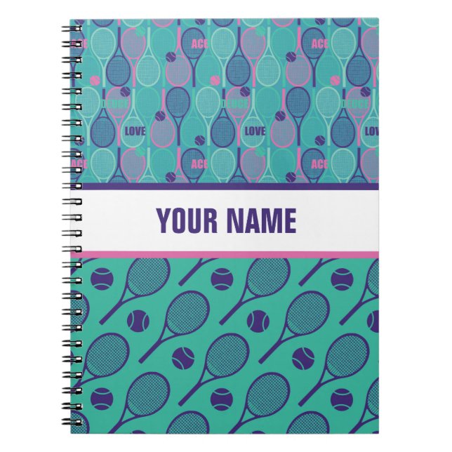 Personalised Design for Tennis players, coaches... Notebook (Front)