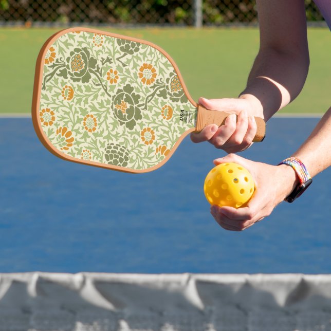 Personalised Design William Morris Pattern   Pickleball Paddle (Insitu)