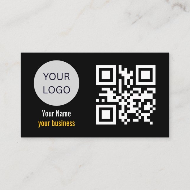 Personalised design with Custom Contact & qr code Business Card (Front)