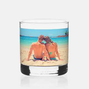 Personalised Design Your Own Photo and Custom Text Whiskey Glass