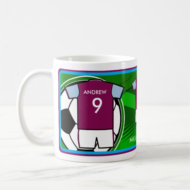 Personalised Designer Soccer mug (Left)