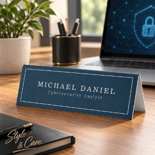 Personalised desk sign for meetings or work