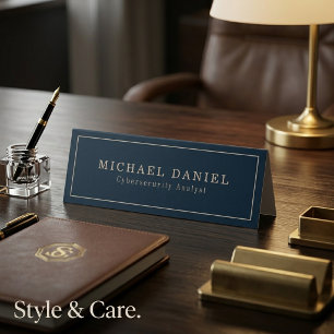 Personalised desk sign for meetings or work