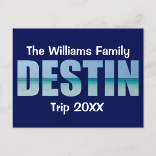 Personalised Destin Beach Trip Cool Ocean Postcard