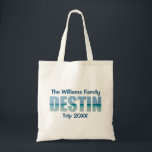 Personalised Destin Beach Trip Cool Ocean Tote Bag<br><div class="desc">These cool custom Destin Florida tote bags feature your personalised group name for a family reunion or trip to the Emerald Coast. The letters of the word DESTIN are filled with beautiful ocean photography for your vacation.</div>