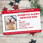 Personalised Diabetic Alert Service Dog Photo ID