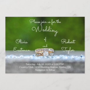 Personalised diamond engagement ring invitation