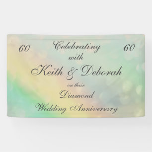 Personalised Diamond Wedding Anniversary Banner