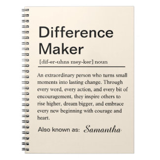 Personalised Difference Maker Definition Notebook
