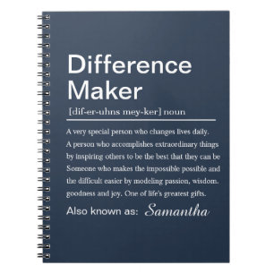 Personalised Difference Maker Notebook