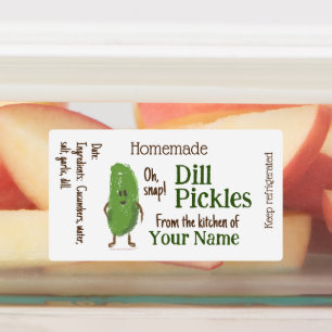 Personalised Dill Pickles Funny Cucumber Homemade