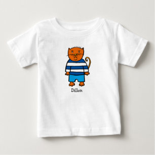 Personalised Dillon the Cat Baby T-Shirt