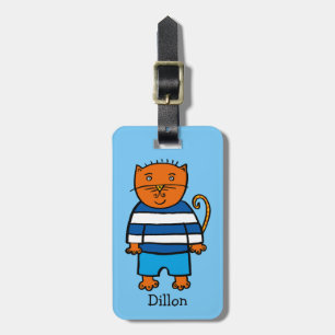 Personalised Dillon the Cat Luggage Tag