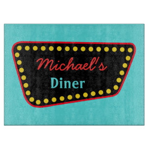 Personalised Diner Sign Cutting Board