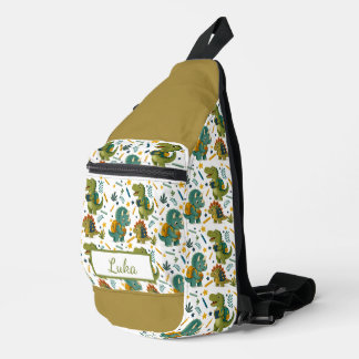 Personalised Dino-Mite Student Back To School Sling Bag