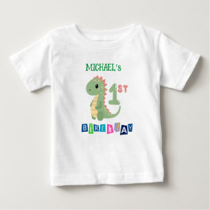 Personalised Dinosaur 1st Birthday T-Shirt for Kid