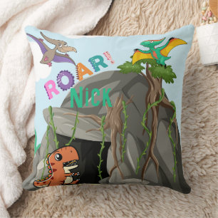 Personalised Dinosaur and Friends Cushion
