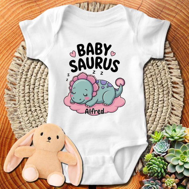 Personalised Dinosaur Babysaurus Custom Name  Baby Bodysuit (Creator Uploaded)