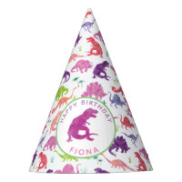 Personalised Dinosaur Birthday Party Pattern Pink