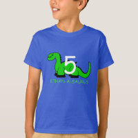 Personalised Dinosaur Birthday T-shirt for Kids