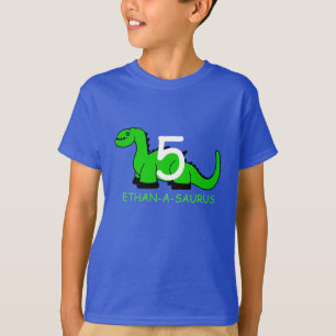 Personalised Dinosaur Birthday T-shirt for Kids