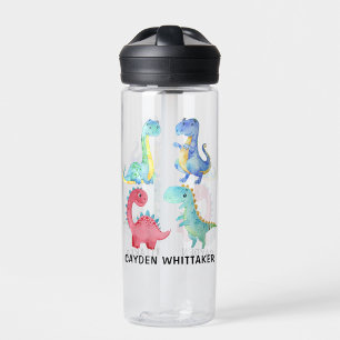 Personalised Dinosaur Dino Collage Drinkware Water Bottle
