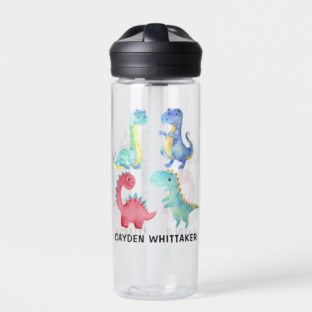 Personalised Dinosaur Dino Collage Drinkware Water Bottle (Creator Uploaded)