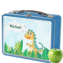 Personalised Dinosaur Kids Metal Lunch Box