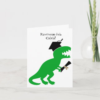Personalised Dinosaur Kindergarten Graduation Card