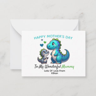 Personalised Dinosaur Mother's Day Card for Mummy